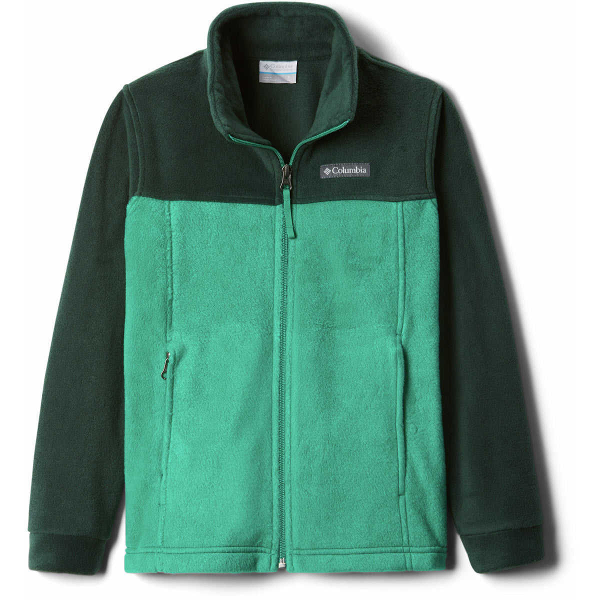 Columbia Boys&#39; Steens Mountain II Fleece Jacket Emerald Green/Spruce
