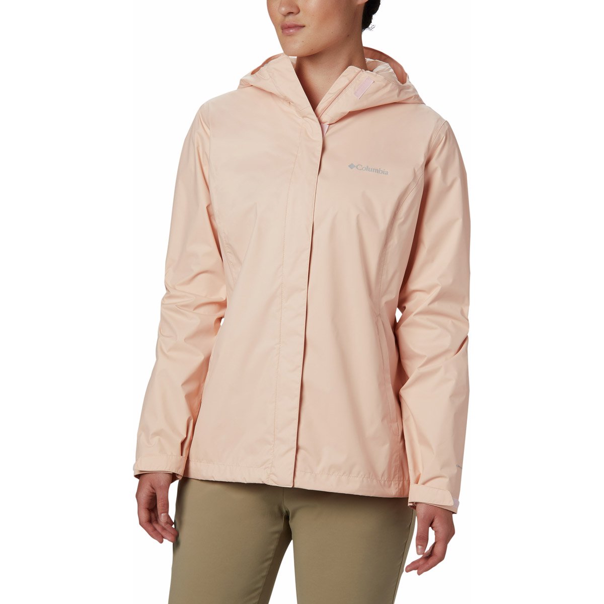 Columbia Women's Arcadia II Rain Jacket Peach Cloud