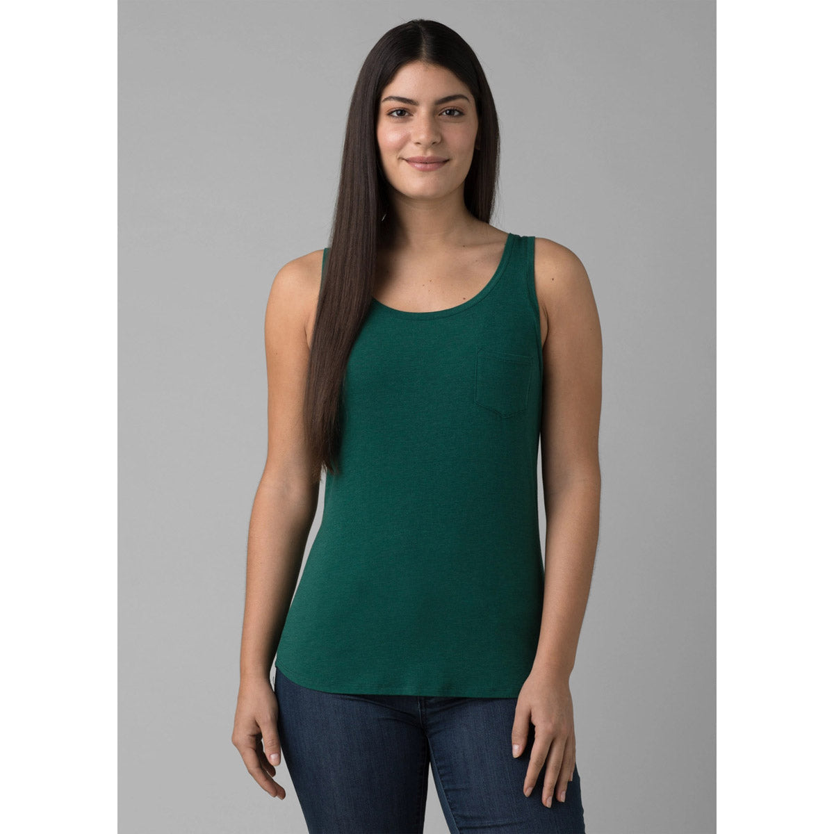 Prana Women's Foundation Scoop Neck Tank Deep Pine Heather