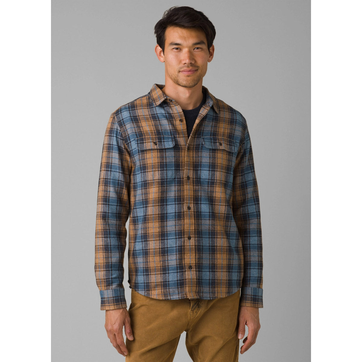 Prana Men's Westbrook Flannel Shirt Camel