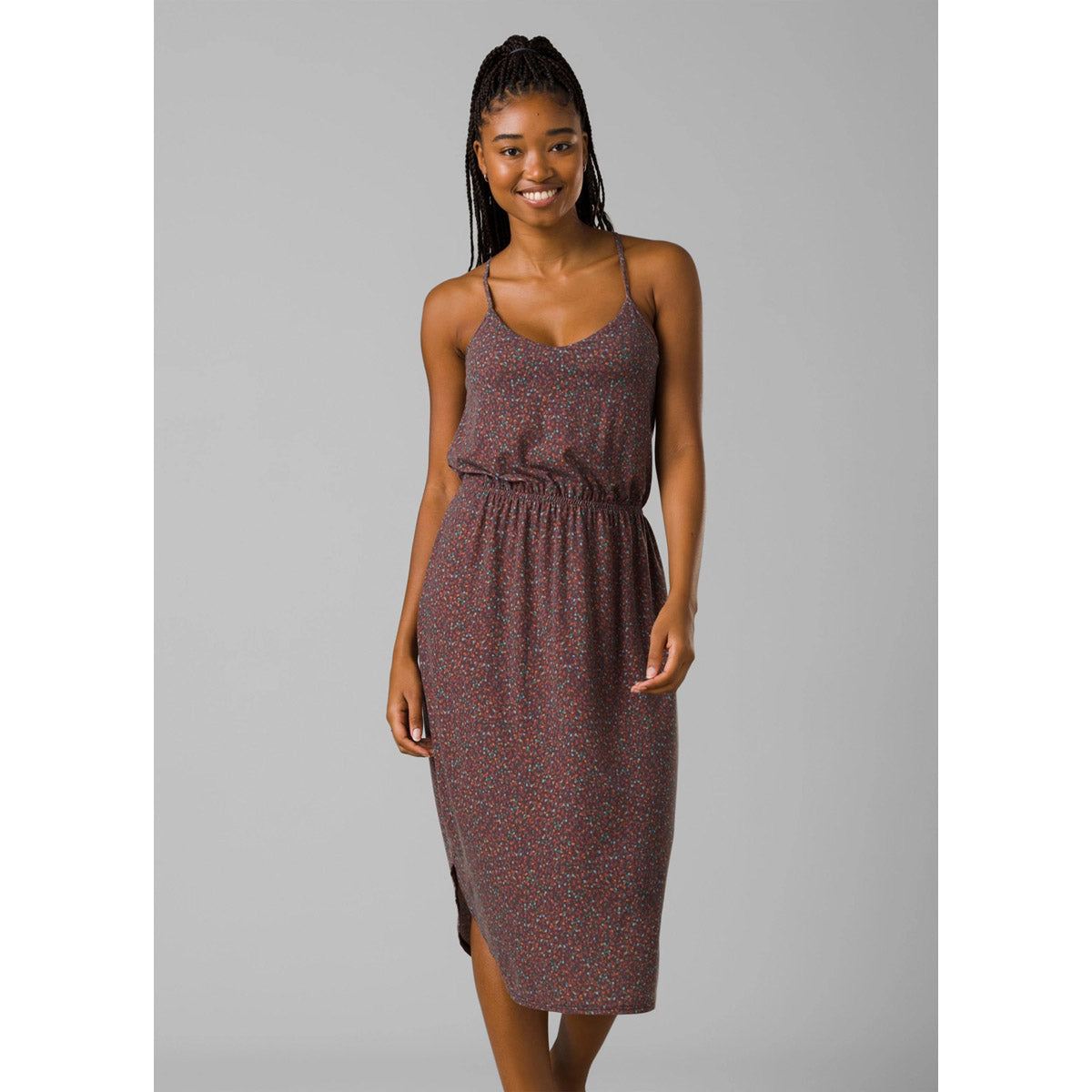 Prana Women's Ayla Dress Cacao Alotta Dots