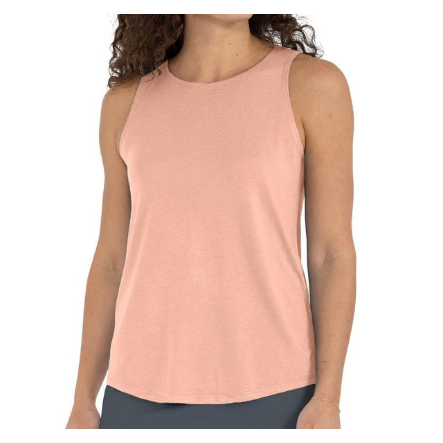 Free Fly Apparel Women's Bamboo Highline Tank Orange Dusk