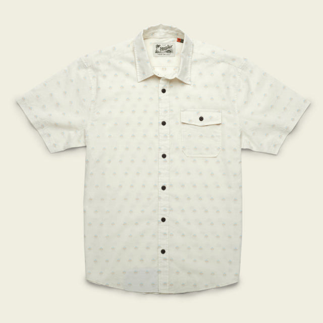 Howler Brothers Men's San Gabriel Short Sleeve Shirt Sunrise Jacquard: Sandstone