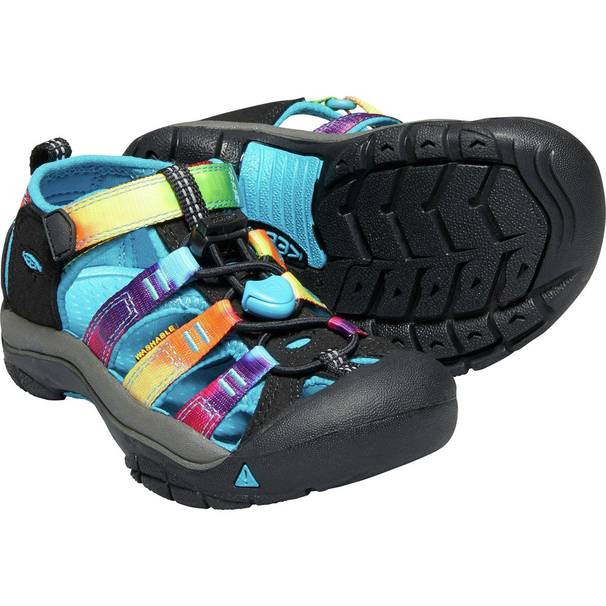 Keen Little Kids Newport H2 Sandal Rainbow Tie Dye