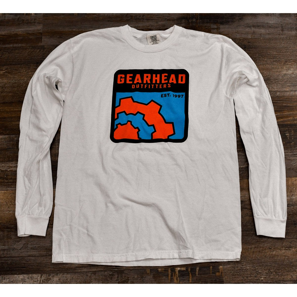 Gearhead Outfitters Crisp Gear Long Sleeve T-Shirt White