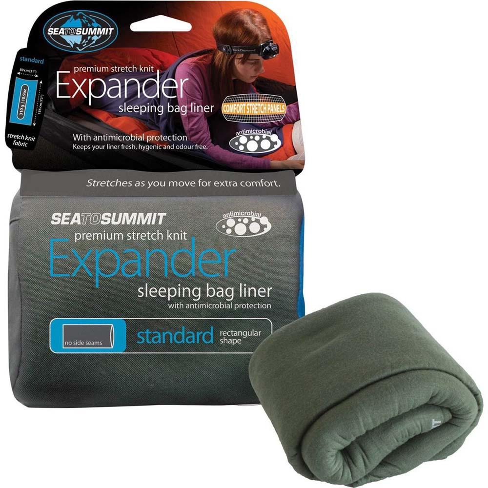 Sea to Summit Expander Travel Liner - Standard Rectangular Eucalyptus Green
