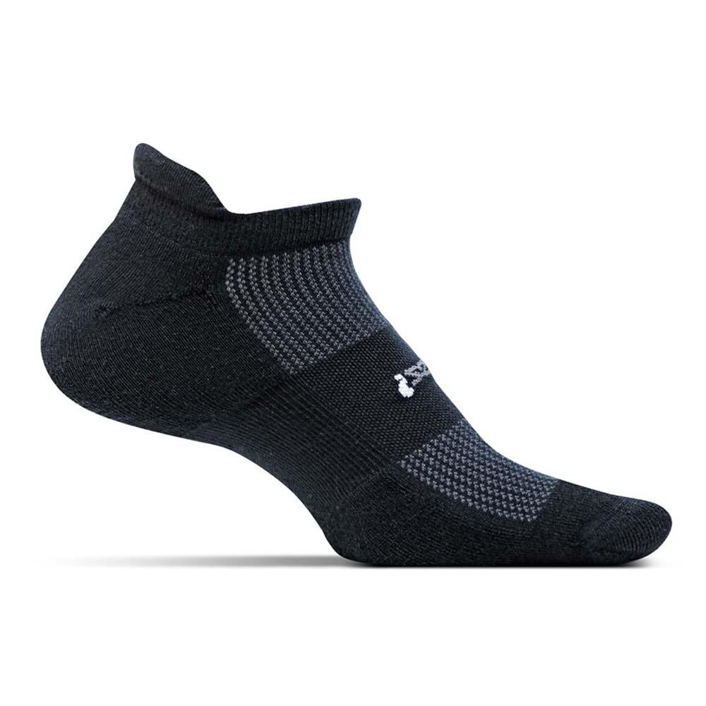 Feetures! High Performance Cushion No Show Tab Socks Black