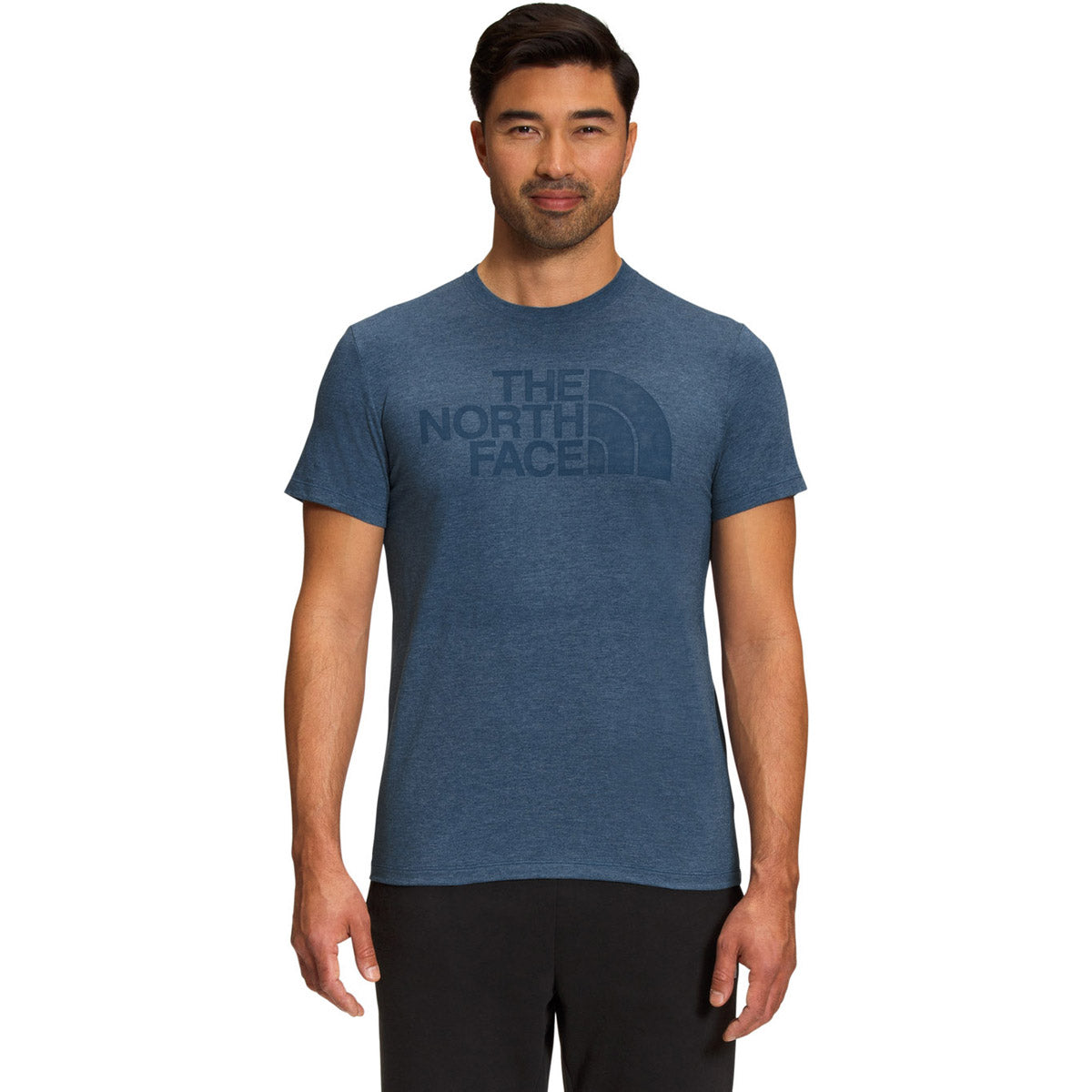The North Face Men&#39;s Short-Sleeve Half Dome Tri-Blend Tee Shady Blue Heather/Shady Blue