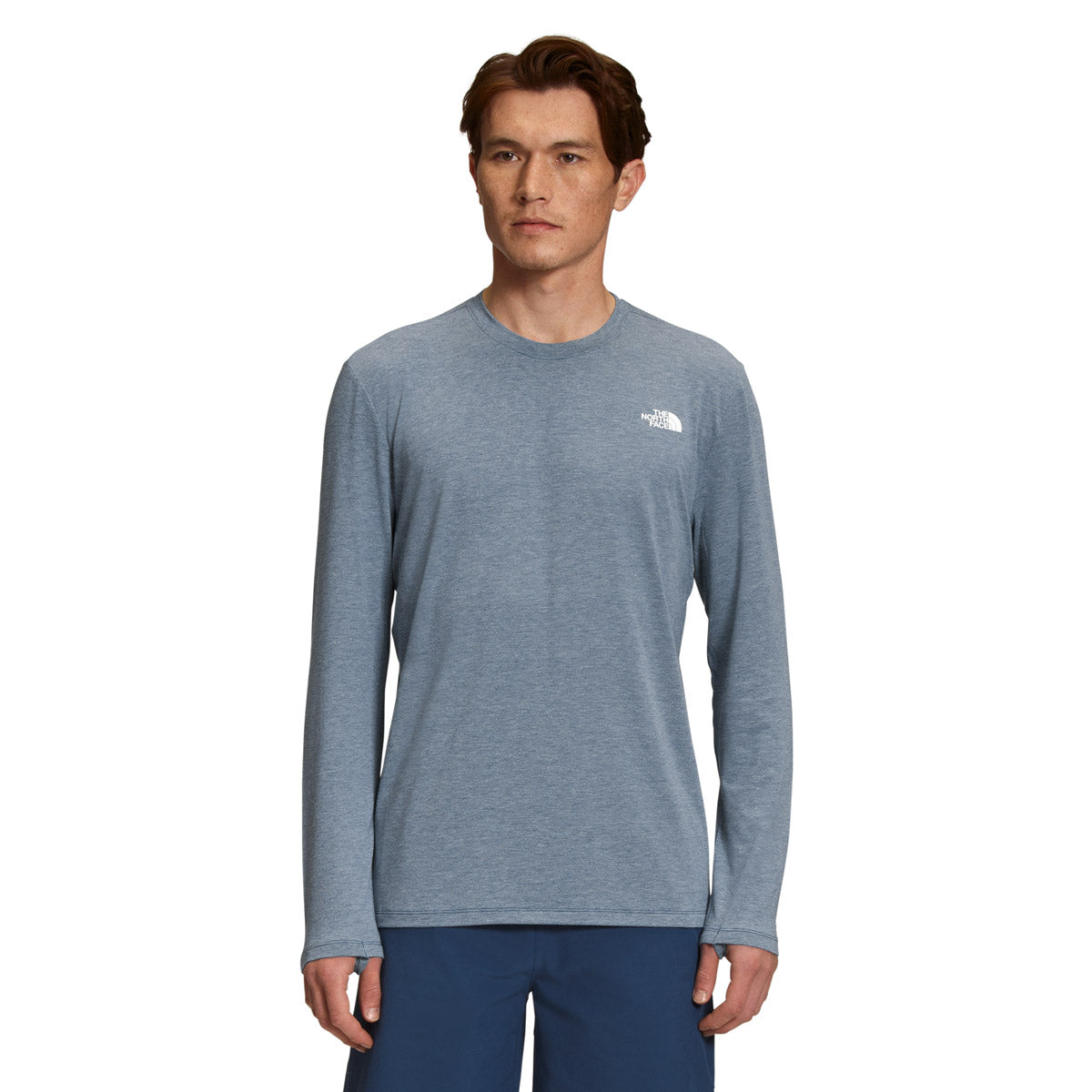 The North Face Men's Wander Long-Sleeve hady Blue Heather / S