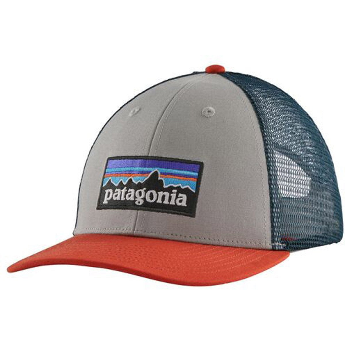 Patagonia P-6 Logo LoPro Trucker Hat Salt Grey