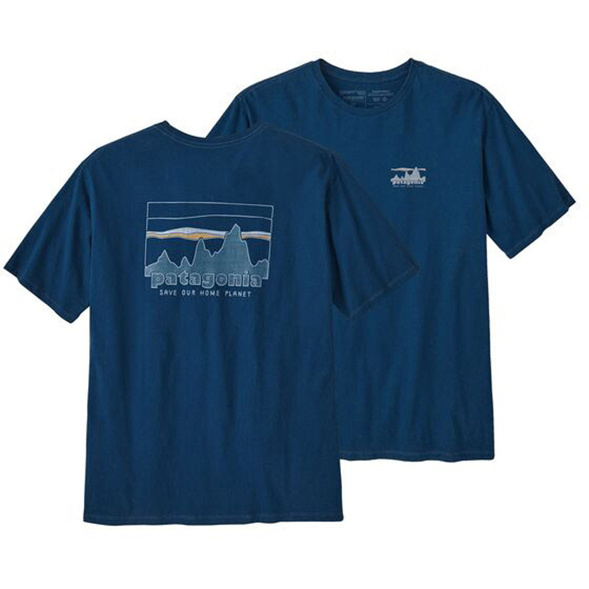 Patagonia Men's '73 Skyline Organic T-Shirt Lagom Blue