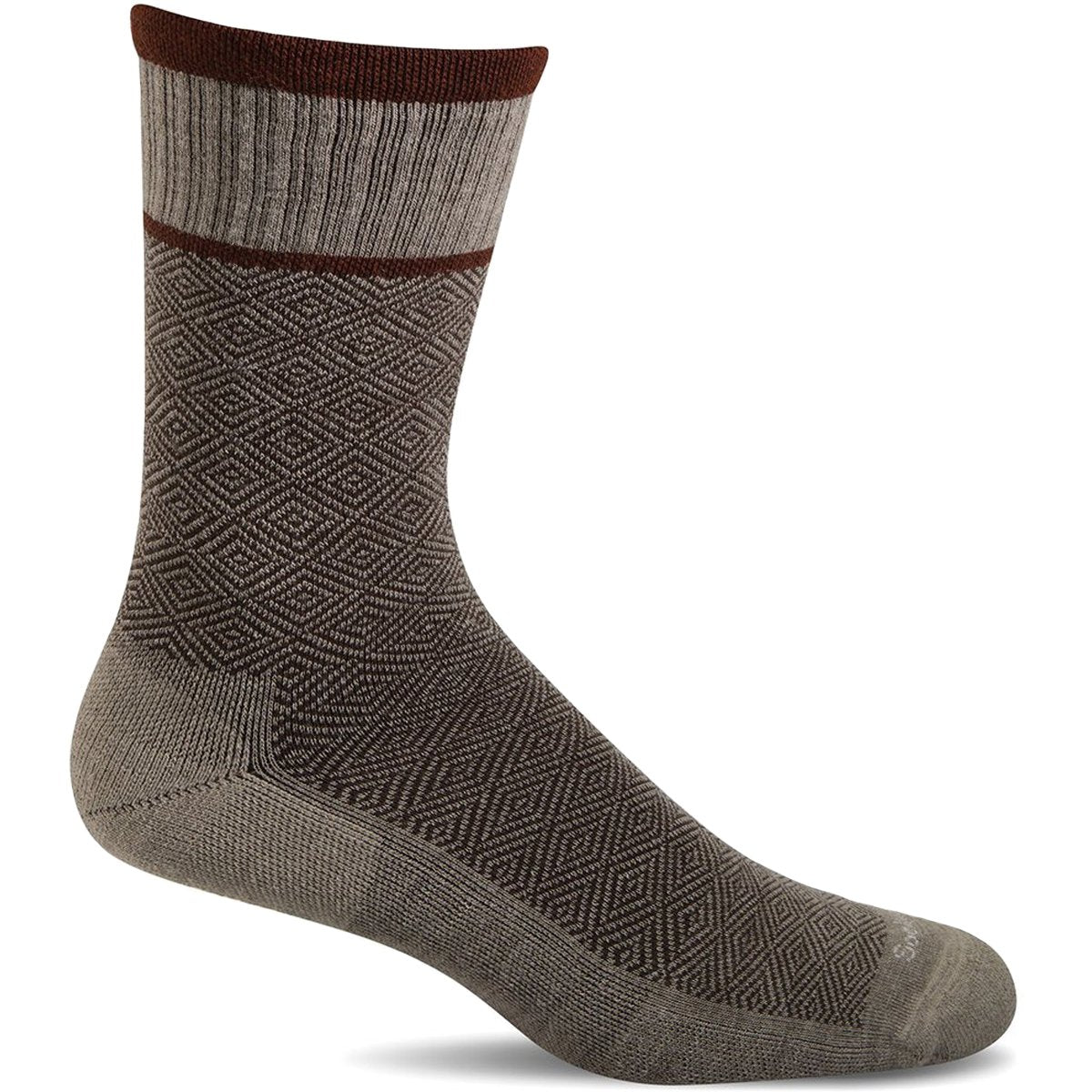 Sockwell Men's Plantar Cush Crew Plantar Relief Socks Khaki