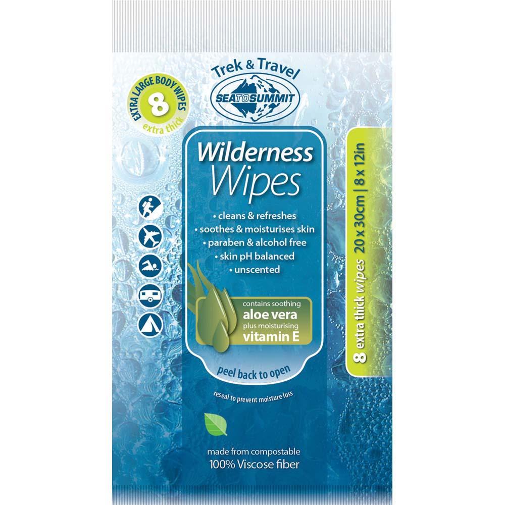 Trek &amp; Travel Wilderness Bath Wipes XL-8 Pack-Sea to Summit-Uncle Dan&#39;s, Rock/Creek, and Gearhead Outfitters