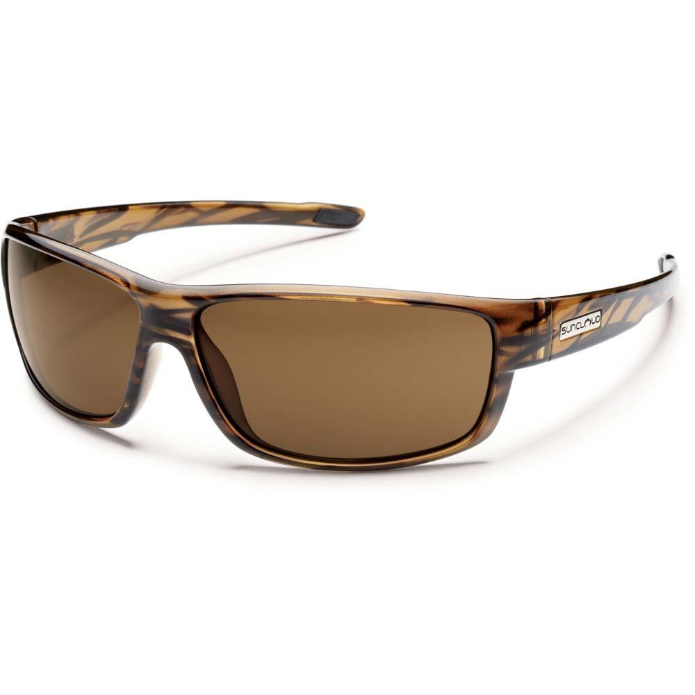 Suncloud Voucher Sunglasses (Medium Fit) Brown Stripe/Polarized Brown