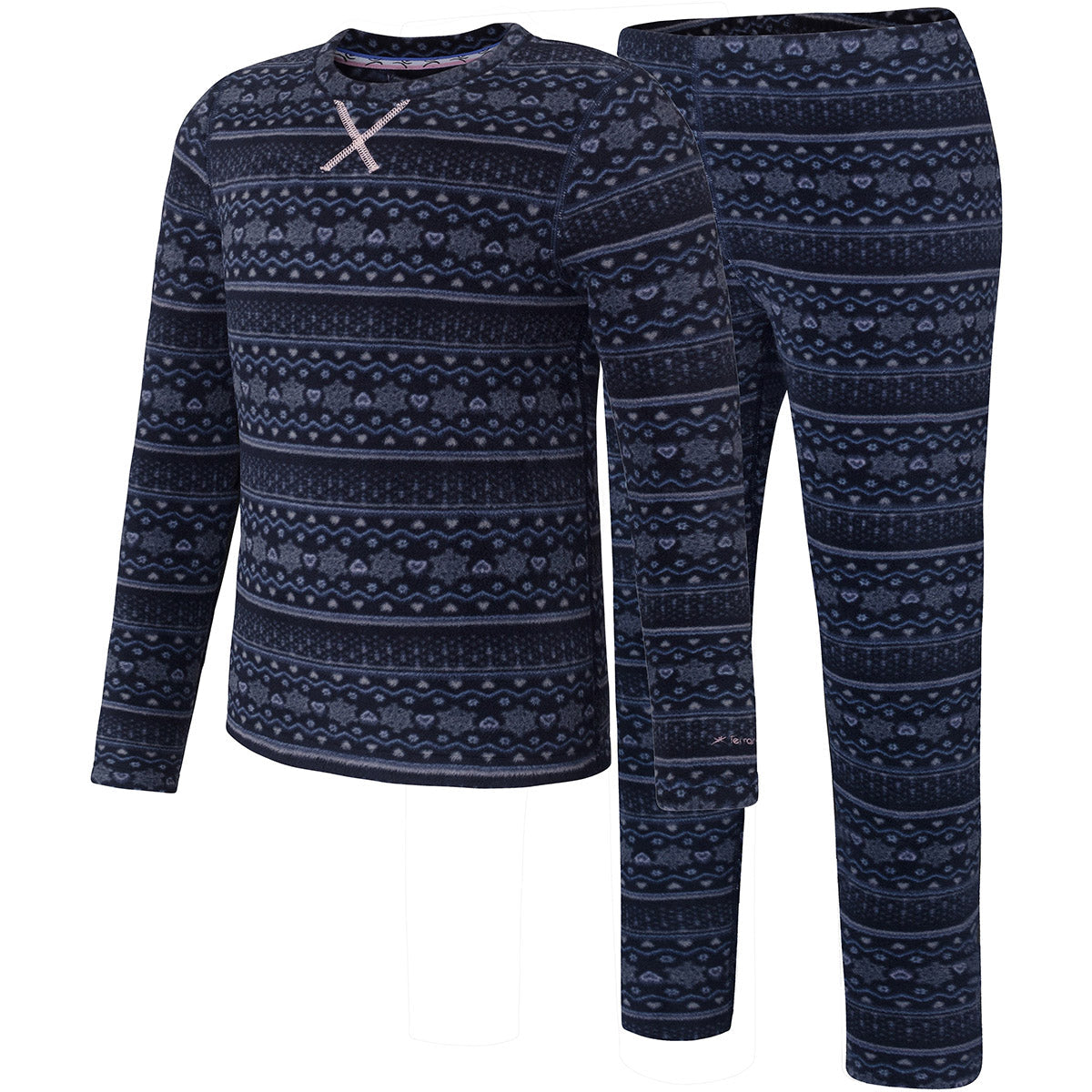 Terramar 4.0 Toddler Kid's 2-Piece Winter Warmer Fleece Set Love N Knit Print