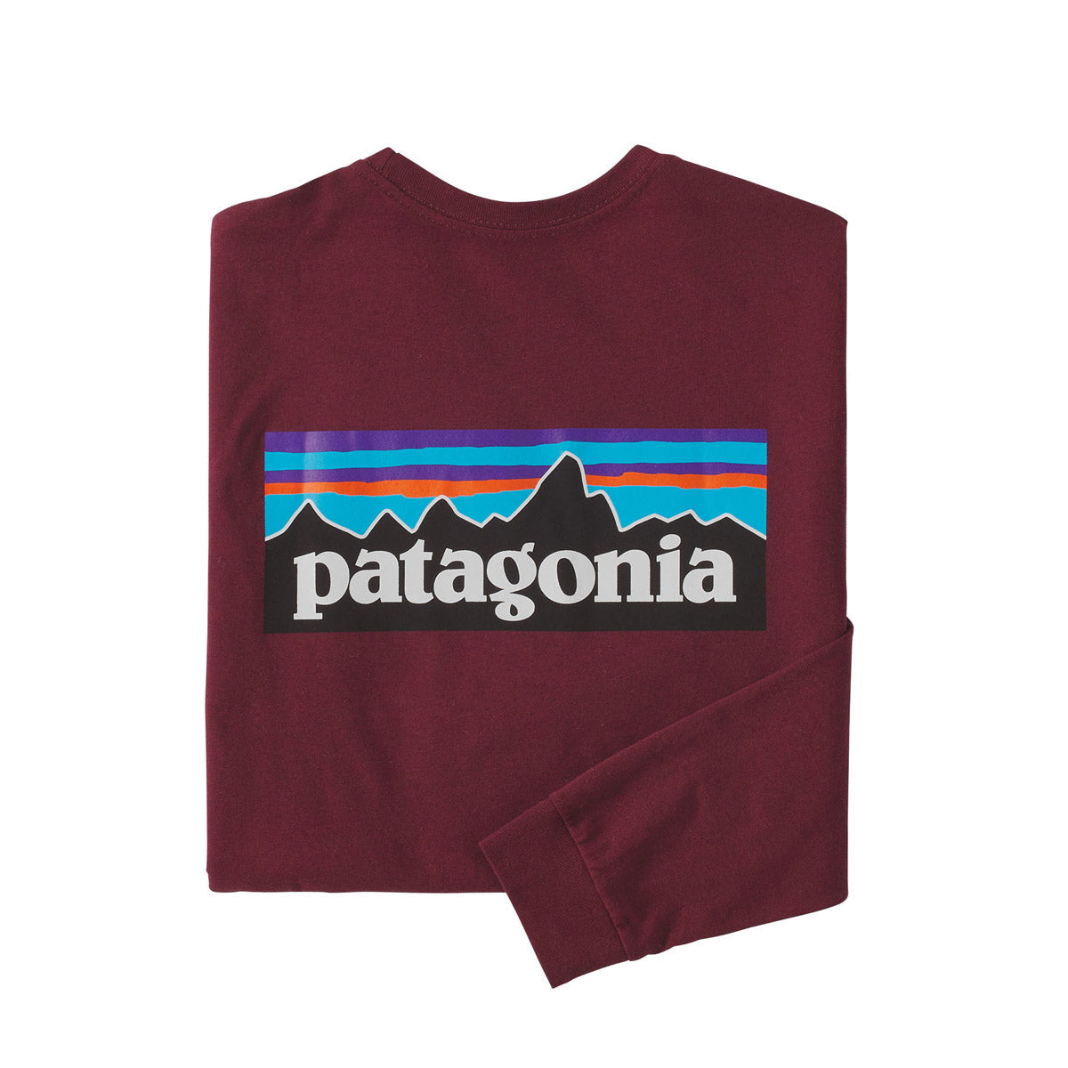 Patagonia Men's Long-Sleeved P-6 Logo Responsibili-Tee equoia Red / S