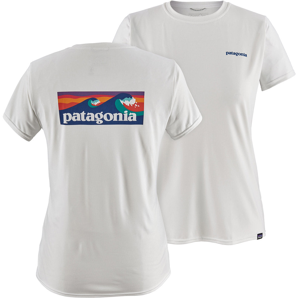 Patagonia Women&#39;s Cap Cool Daily Graphic Shirt Boardshort Logo: White