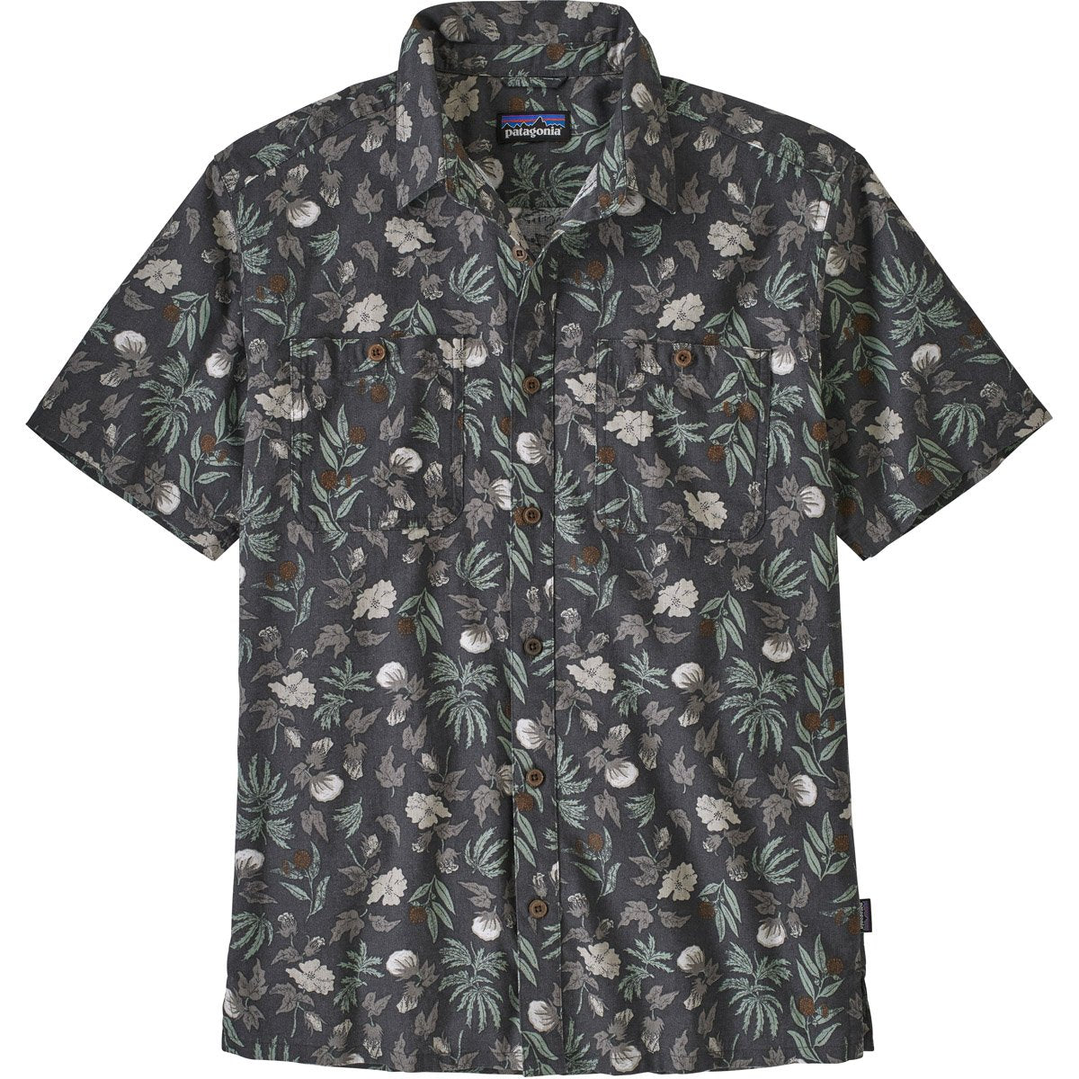 Patagonia Men's Back Step Shirt Fiber Flora Multi: Forge Grey
