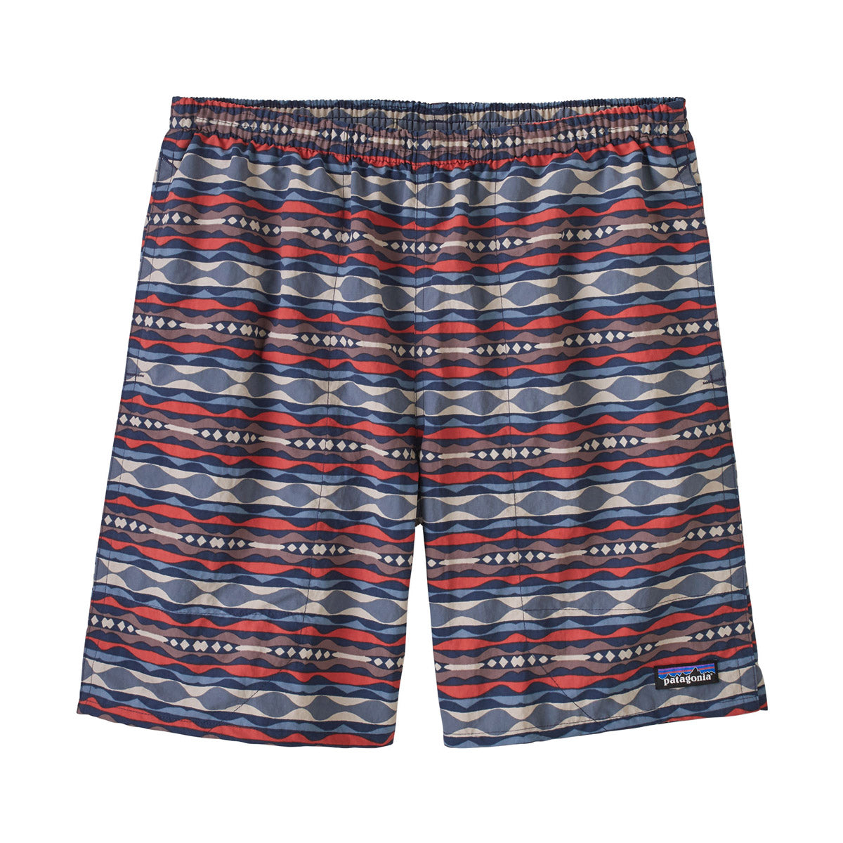 Patagonia Men's Baggies Longs - 7" Coast Highway Multi: Sumac Red