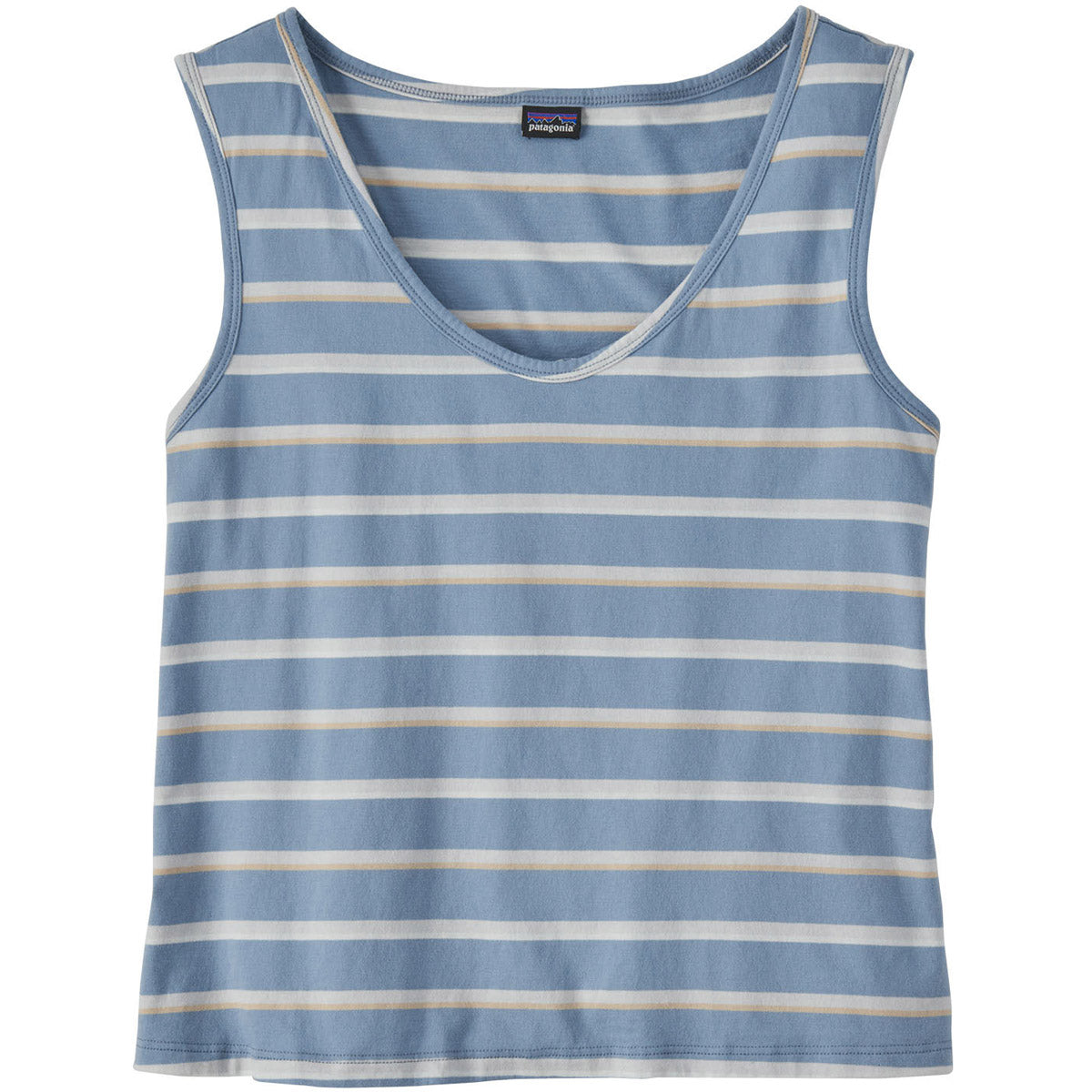 Patagonia Women's Regenerative Organic Certified Cotton Tank Top unset Stripe: Light Plume Grey / S